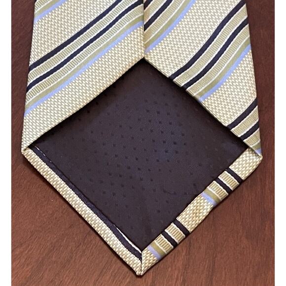 Milano Moda Green Blue Hand Made 100% Polyester Men’s Neck Tie Made In China - Picture 2 of 9